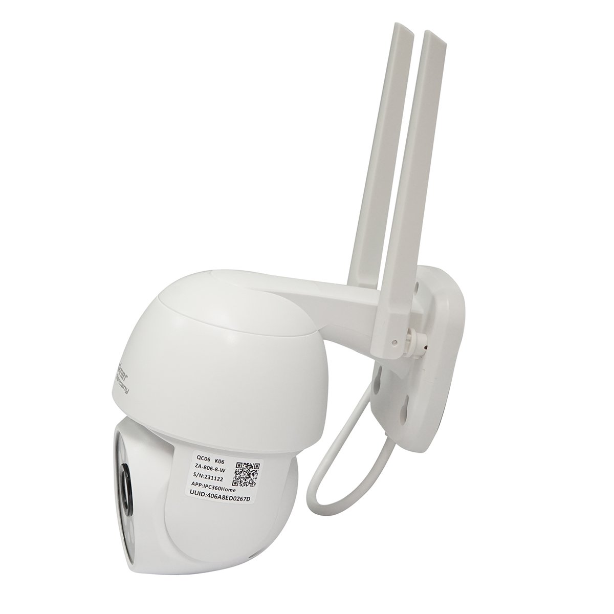 Camera de supraveghere 8 MP, WIFI 2.4GHz, rotire 360 grade PTZ cu senzor de miscare, alarma, detectie umana, night vision si aplicatie IPC360 Home